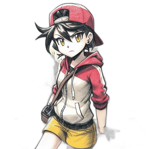 hat, jacket, staff, weapon transparent PNG cut-out