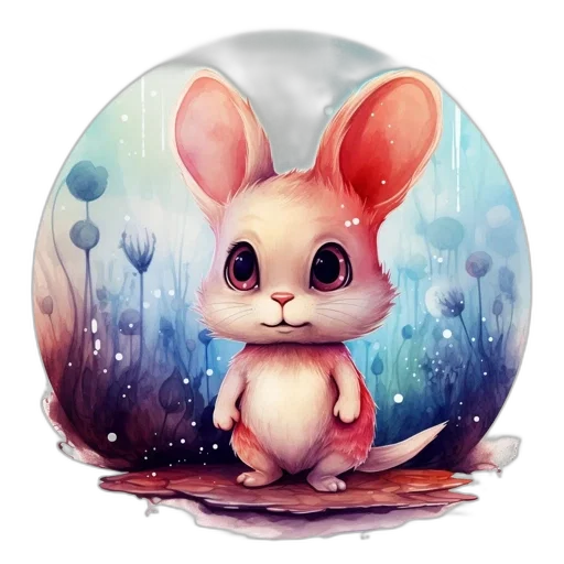 animal, creature, fantasy art, watercolor transparent PNG cut-out