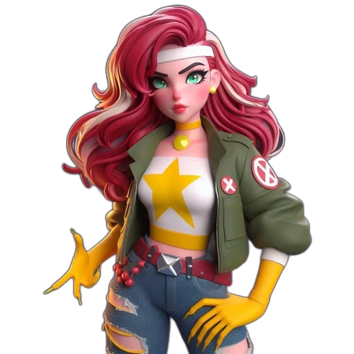 jacket, concept art, comic book art, 3d render transparent PNG cut-out