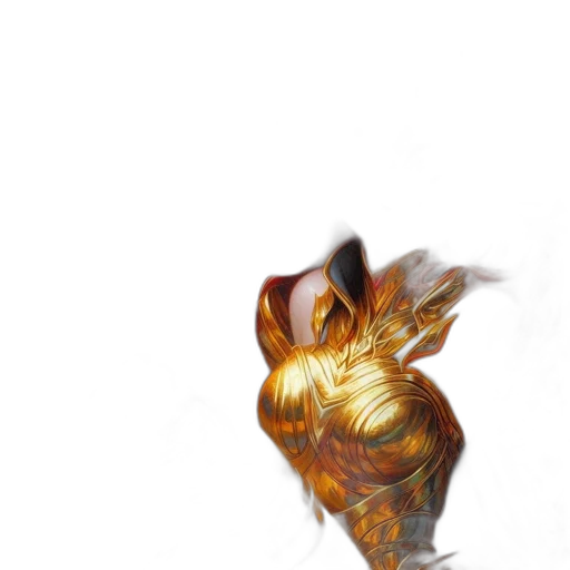 mask, dragon, hair, weapon transparent PNG cut-out