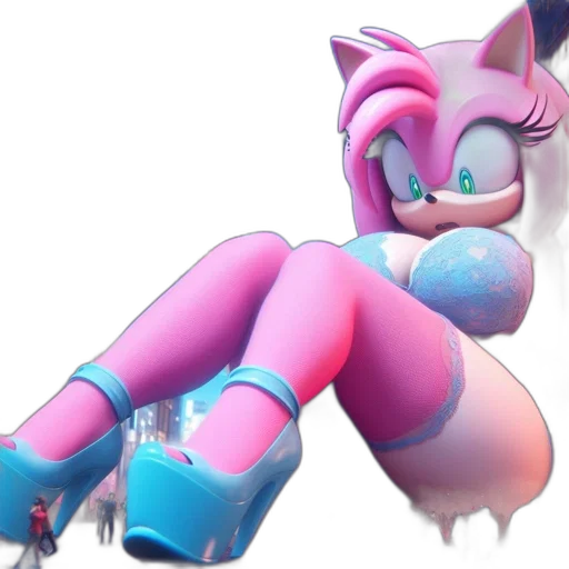 creature, robot, animal, vaporwave transparent PNG cut-out