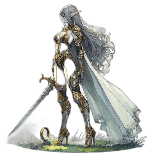 sword, weapon, staff, dress transparent PNG cut-out