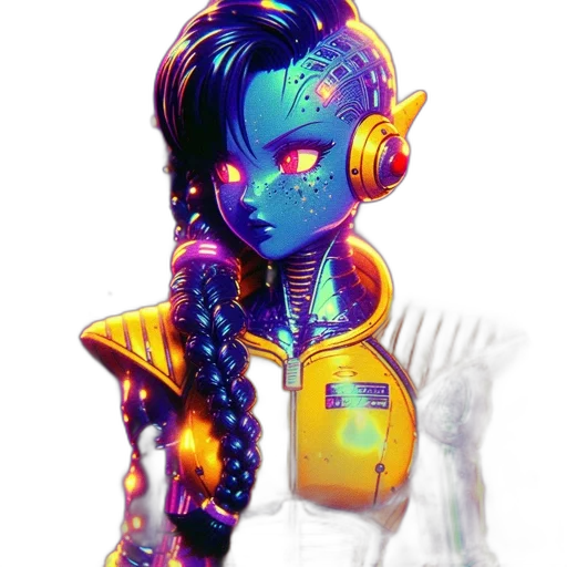 robot, jewelry, cyberpunk, concept art transparent PNG cut-out