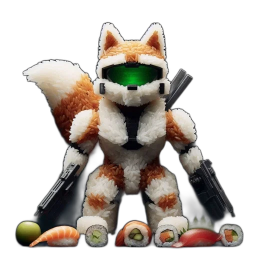 robot, weapon, staff, animal transparent PNG cut-out