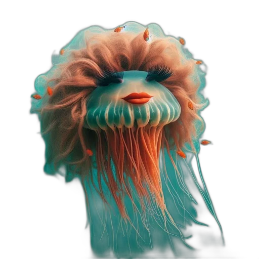 creature, hair, mask, face transparent PNG cut-out