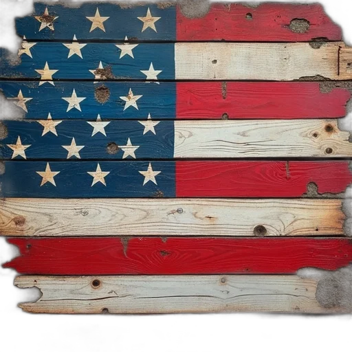 weapon, american, flag, wooden transparent PNG cut-out