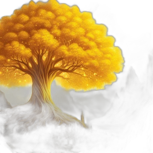 tree, crown, photorealistic, fantasy art transparent PNG cut-out