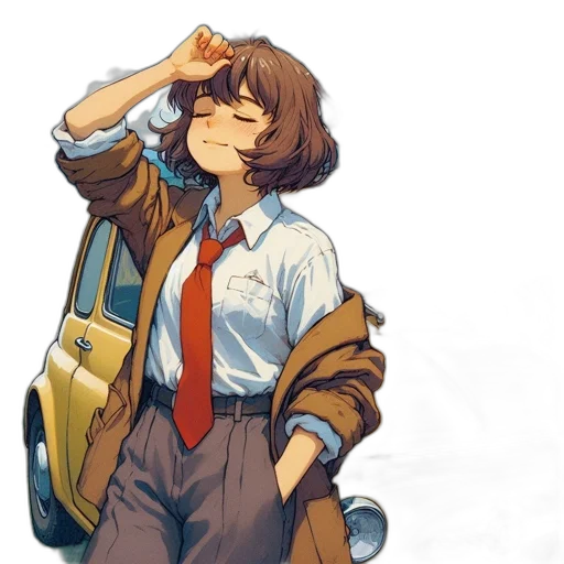 jacket, staff, robot, face transparent PNG cut-out