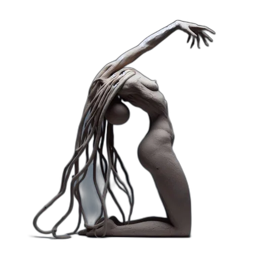 hair, creature, jewelry, staff transparent PNG cut-out