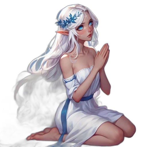 dress, dragon, staff, fantasy art transparent PNG cut-out