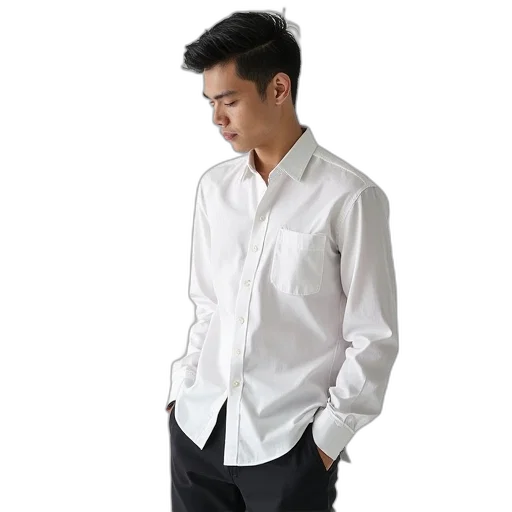 jacket, staff, 3d render, monochrome transparent PNG cut-out