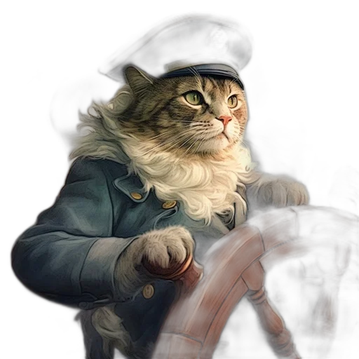 jacket, animal, hat, staff transparent PNG cut-out