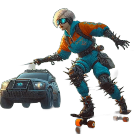 car, robot, weapon, jacket transparent PNG cut-out
