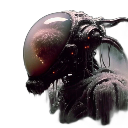 robot, creature, hair, weapon transparent PNG cut-out