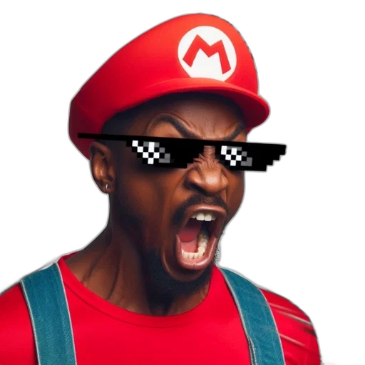 hat, face, mask, pixel art transparent PNG cut-out