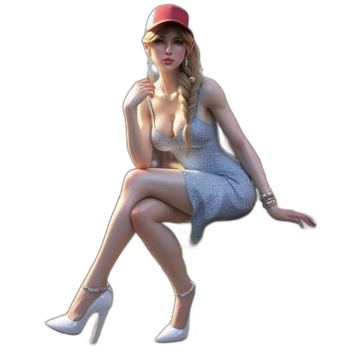 hat, dress, shoes, staff transparent PNG cut-out