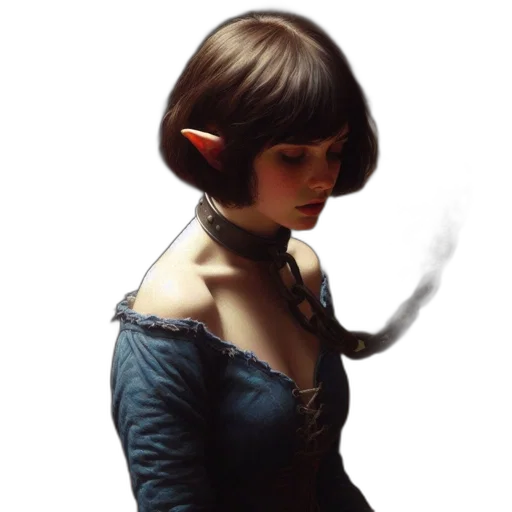 dress, face, mask, staff transparent PNG cut-out