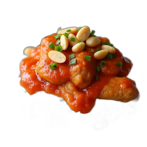 food, crown, photorealistic, 3d render transparent PNG cut-out