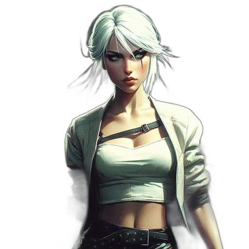 jacket, staff, face, concept art transparent PNG cut-out