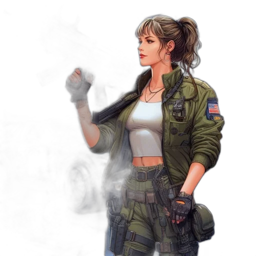 jacket, weapon, concept art, fantasy art transparent PNG cut-out