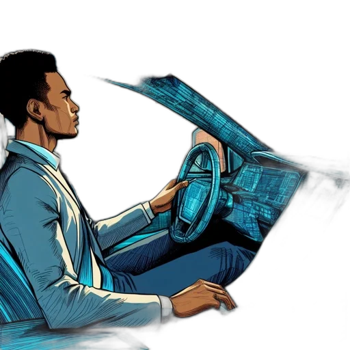 car, concept art, comic book art, cyberpunk transparent PNG cut-out