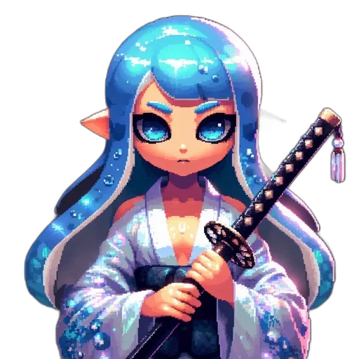 staff, weapon, sword, pixel art transparent PNG cut-out