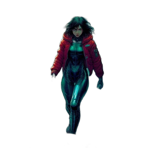 jacket, creature, concept art, comic book art transparent PNG cut-out