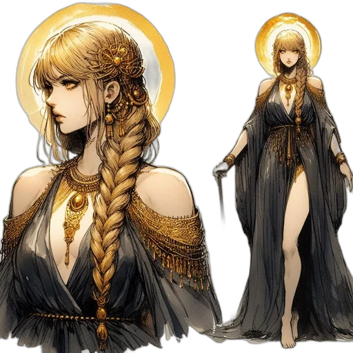 concept art, fantasy art, comic book art, anime transparent PNG cut-out