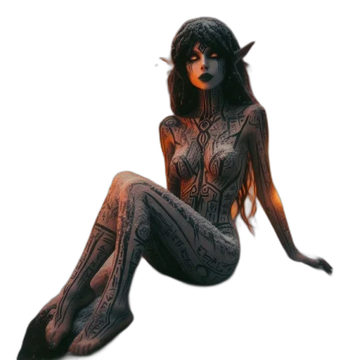 dress, creature, concept art, fantasy art transparent PNG cut-out