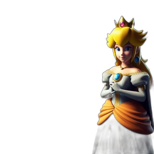 crown, dress, 3d render, concept art transparent PNG cut-out