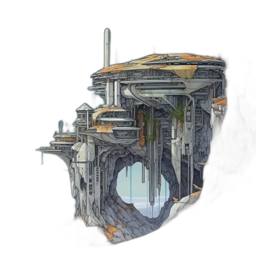 robot, building, car, crown transparent PNG cut-out