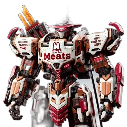 robot, weapon, concept art, 3d render transparent PNG cut-out