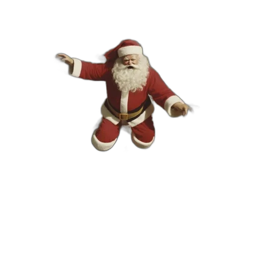 3d render, santa, claus, stands transparent PNG cut-out