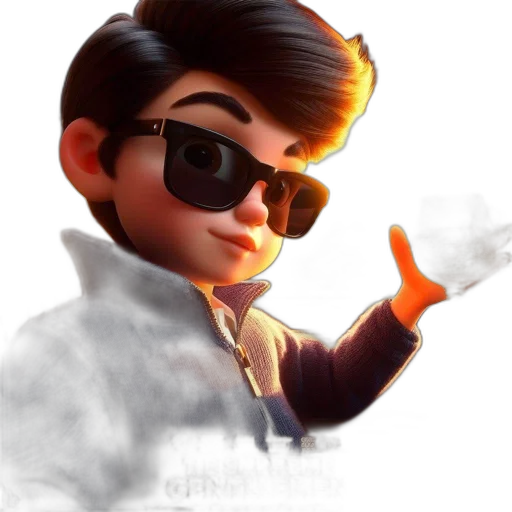 jacket, face, staff, cartoon transparent PNG cut-out