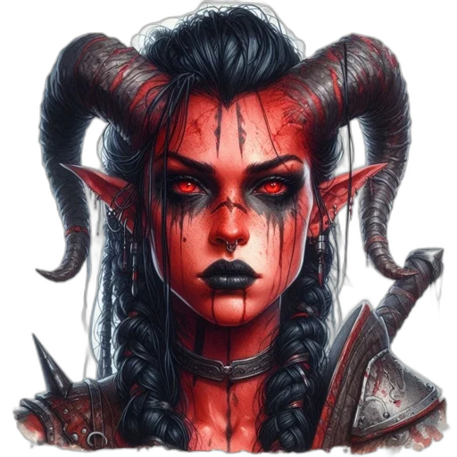face, fantasy art, concept art, comic book art transparent PNG cut-out