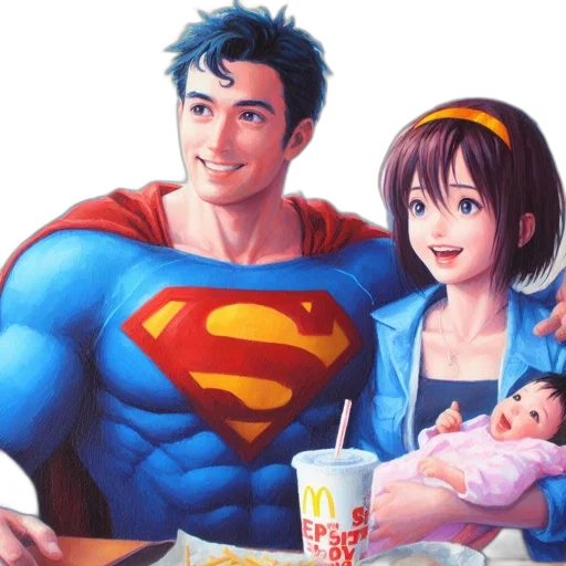 food, comic book art, photorealistic, oil painting transparent PNG cut-out