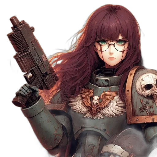 weapon, robot, face, jacket transparent PNG cut-out