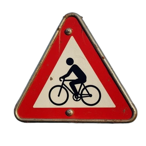 triangular, road, sign, indicating transparent PNG cut-out