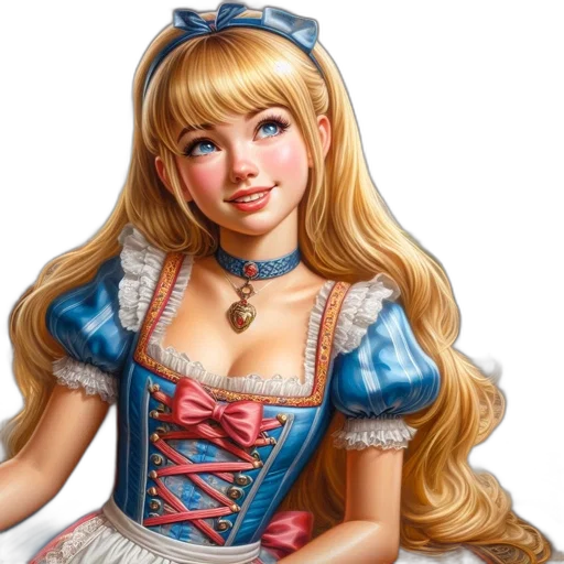 dress, face, fantasy art, photorealistic transparent PNG cut-out