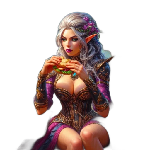 dress, jewelry, fantasy art, concept art transparent PNG cut-out