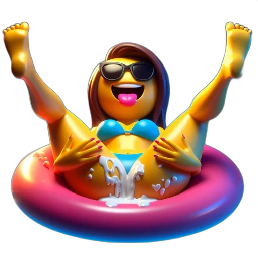 3d render, concept art, vaporwave, animated transparent PNG cut-out