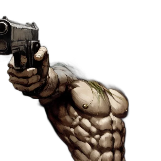 weapon, concept art, comic book art, photorealistic transparent PNG cut-out