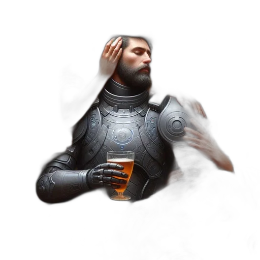 jacket, face, robot, crown transparent PNG cut-out
