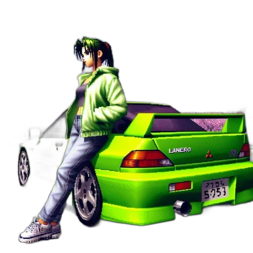 car, jacket, vaporwave, concept art transparent PNG cut-out