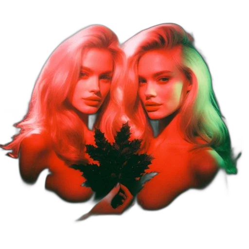 hair, vaporwave, photorealistic, fantasy art transparent PNG cut-out