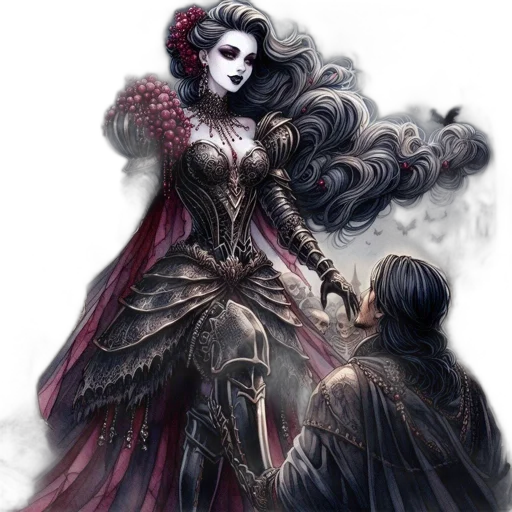 dress, crown, fantasy art, concept art transparent PNG cut-out