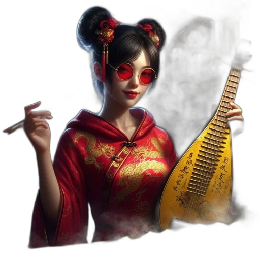 staff, weapon, mask, dress transparent PNG cut-out