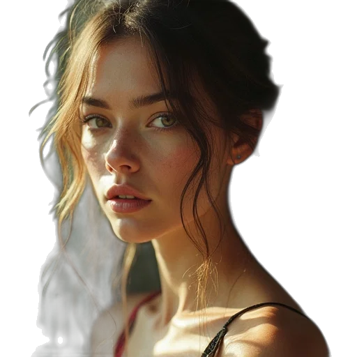 face, dress, dragon, jewelry transparent PNG cut-out