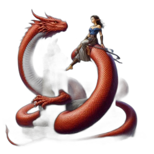 dragon, sword, fantasy art, concept art transparent PNG cut-out