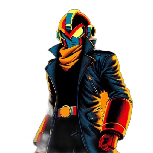 jacket, robot, mask, concept art transparent PNG cut-out